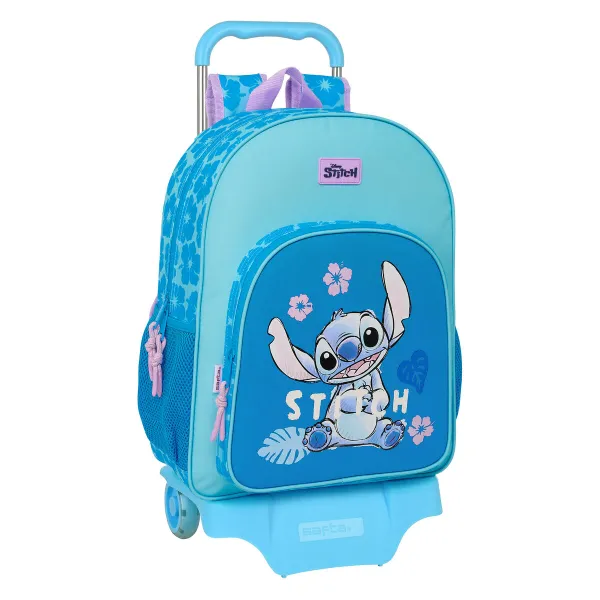 Reppu pyörillä Lilo & Stitch Hawaii Sininen 33 x 42 x 14 cm