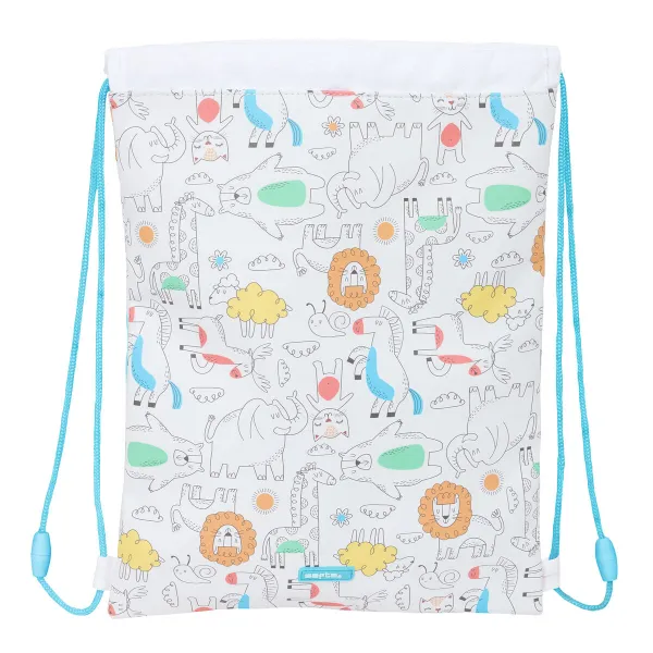 Backpack with Strings Safta Zoo Beige 26 x 34 x 1 cm