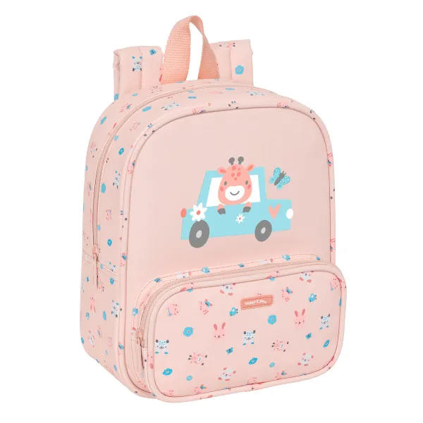 Child bag Safta Jirafa Coral 22 x 27 x 10 cm