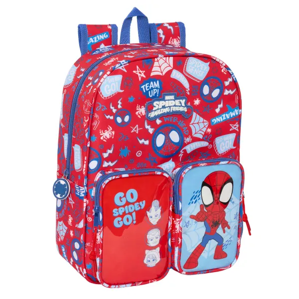 Mokyklinis krepšys Spider-Man Rescue Mėlyna Raudona 26 x 34 x 11 cm