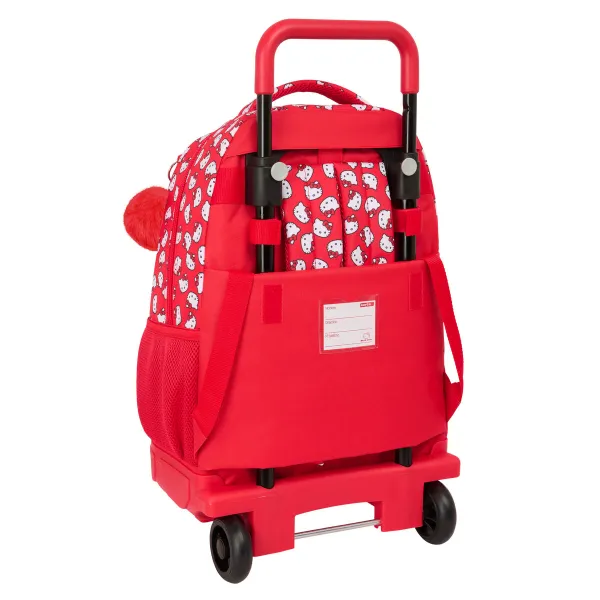 Reppu pyörillä Hello Kitty Iconic Valkoinen Punainen 33 x 45 x 22 cm