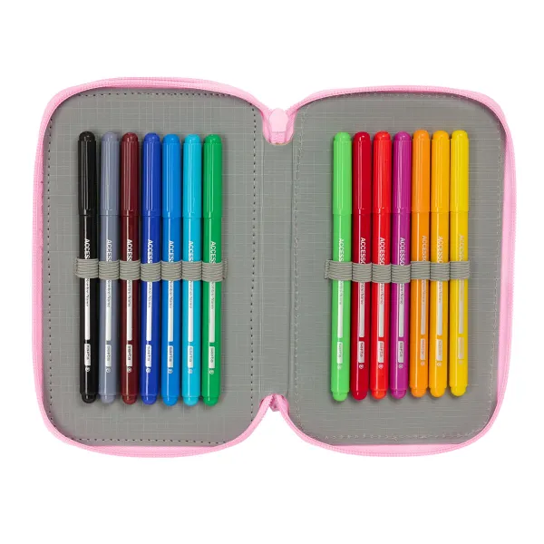 School Case with Accessories Glow Lab Swing Multicolour 12,5 x 19,5 x 5,5 cm 37 Pieces