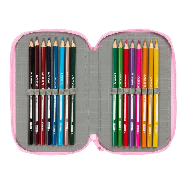 School Case with Accessories Glow Lab Swing Multicolour 12,5 x 19,5 x 5,5 cm 37 Pieces