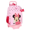 Skolas mugursoma ar riteņiem Minnie Mouse Naive Rozā 33 x 42 x 14 cm