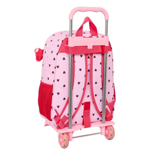 School Rucksack with Wheels Minnie Mouse Naive Pink 33 x 42 x 14 cm