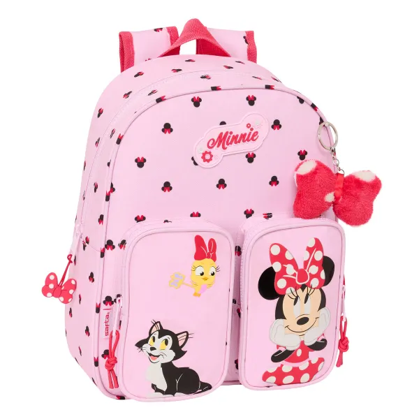 Skolas soma Minnie Mouse Naive Rozā 28 x 34 x 10 cm