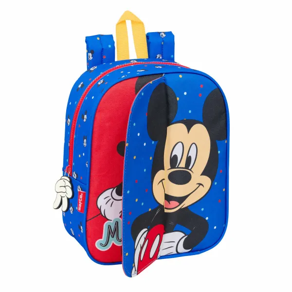 Koululaukku Mickey Mouse Clubhouse Good day Sininen 22 x 27 x 10 cm