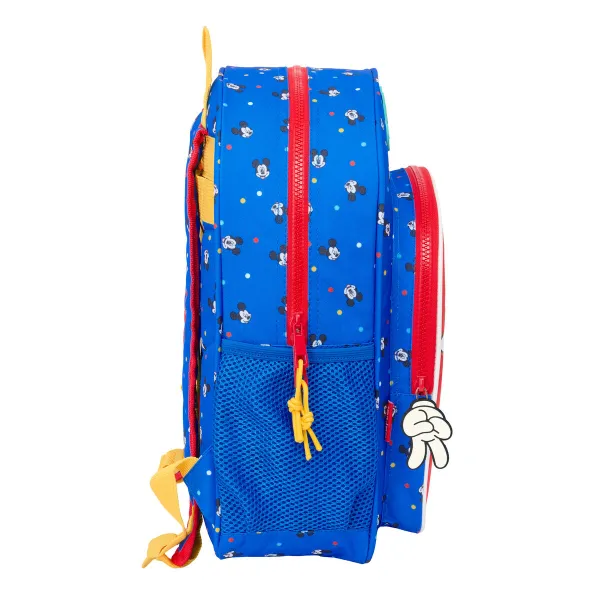 School Bag Mickey Mouse Clubhouse Good day Blue 32 x 38 x 12 cm