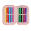School Case with Accessories Lilo & Stitch Beach Pink 12,5 x 19,5 x 5,5 cm 37 Pieces