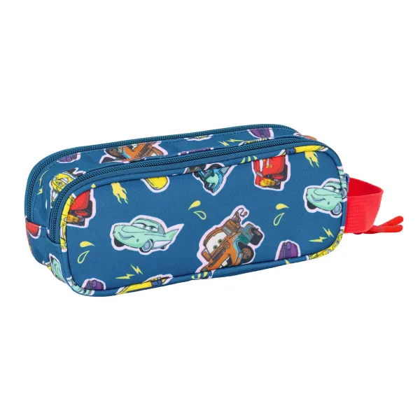 Double Carry-all Cars Racing Navy Blue 21 x 8 x 6 cm