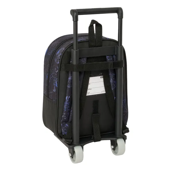 School Rucksack with Wheels Spider-Man Attack Black 22 x 27 x 10 cm