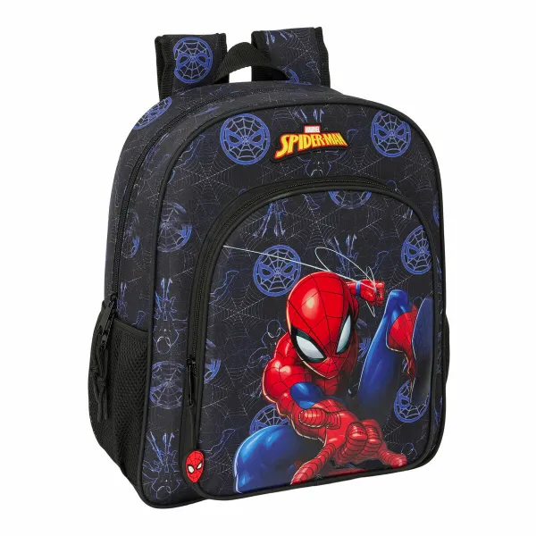 Skolas soma Spider-Man Attack Melns 32 x 38 x 12 cm