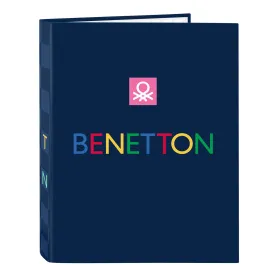 Ring binder Benetton Damero Navy Blue A4 26.5 x 33 x 4 cm
