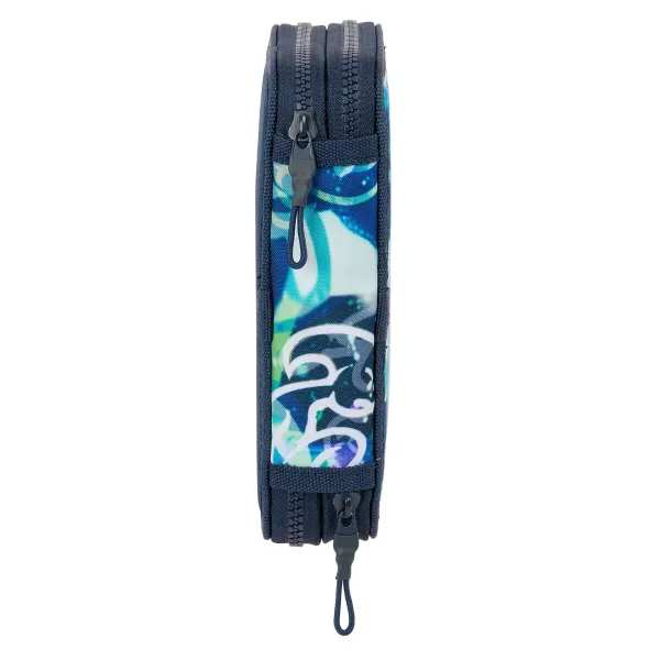 School Case with Accessories El Niño Kook Navy Blue 12,5 x 19,5 x 4 cm 29 Pieces