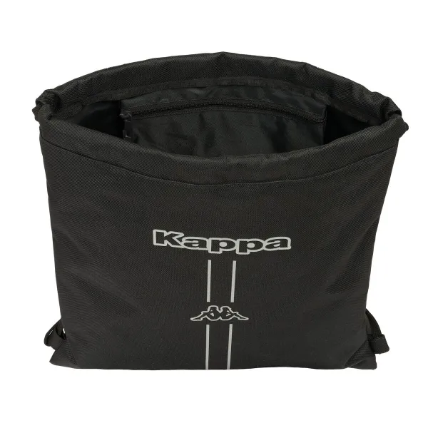 Backpack with Strings Kappa Dark Black 35 x 40 x 1 cm