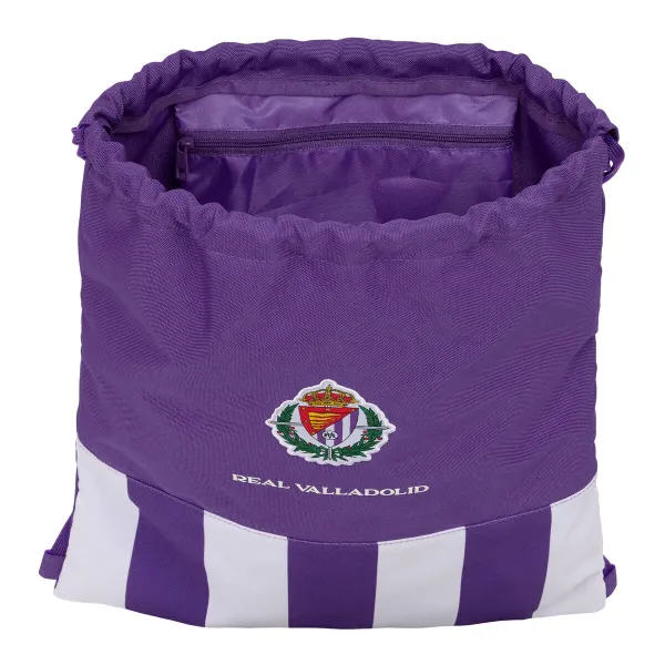 Сумка-рюкзак на веревках Real Valladolid C.F. Белый Фиолетовый 35 x 40 x 1 cm