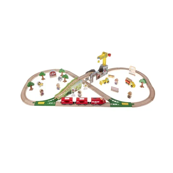 Wooden train track Kruzzel 22495