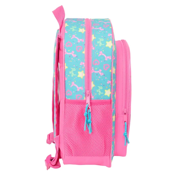 School Bag Gabby's Dollhouse Confetti Pink Turquoise 32 x 38 x 12 cm