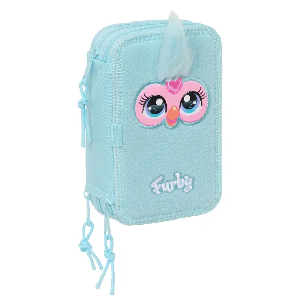 Kolmoiskynäkotelo Furby Sininen 12,5 x 19,5 x 5,5 cm 37 Kappaletta