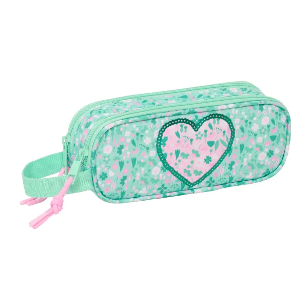 Двойной пенал Safta Cuore Мята 21 x 8 x 6 cm