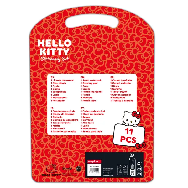 Zīmuļu Serdeņu Turētājs Hello Kitty Iconic Balts Sarkans