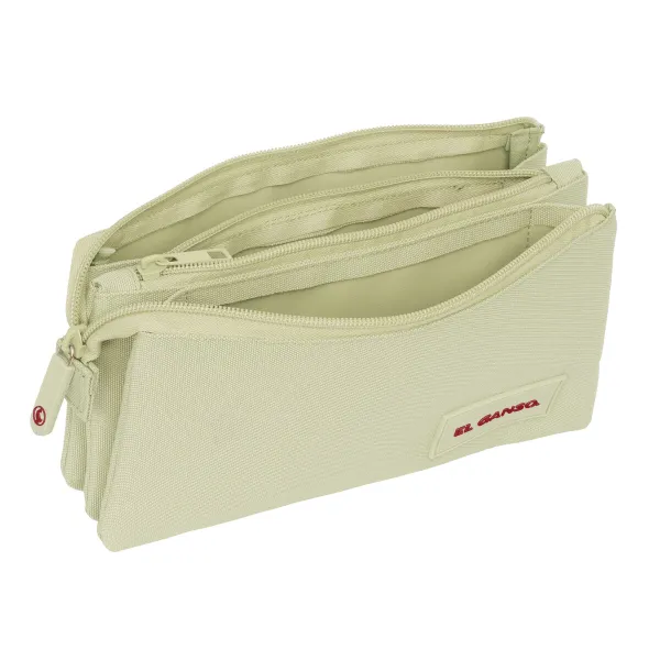 Тройной пенал El Ganso Beige Бежевый 22 x 12 x 3 cm