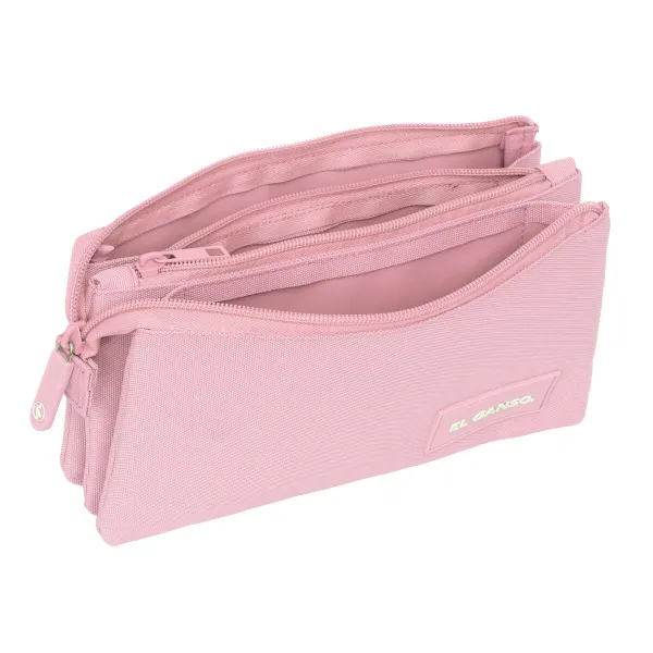 Тройной пенал El Ganso Pink Розовый 22 x 12 x 3 cm