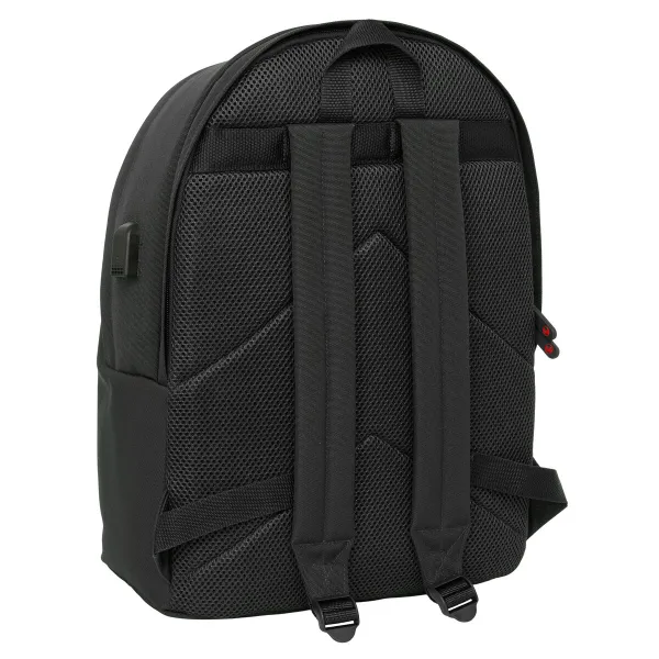 Koululaukku El Ganso +usb el ganso basics Musta 31 x 44 x 18 cm