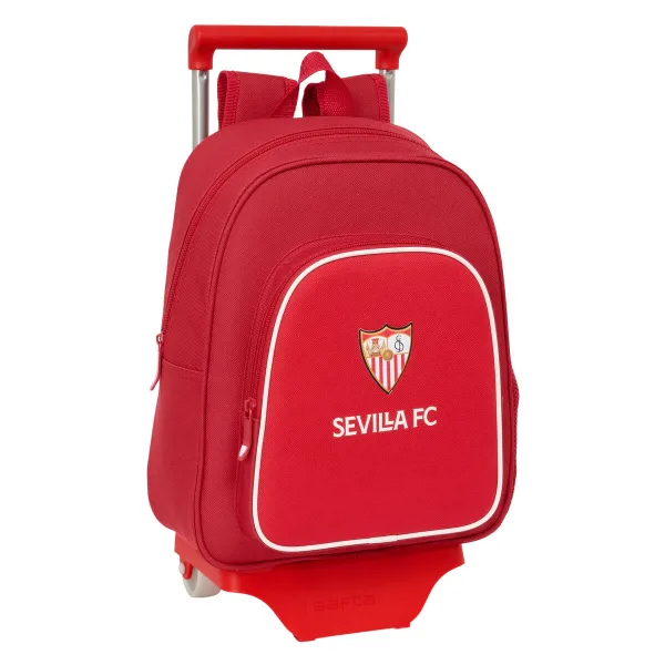 Школьный рюкзак с колесиками Sevilla Fútbol Club Красный 28 x 34 x 10 cm