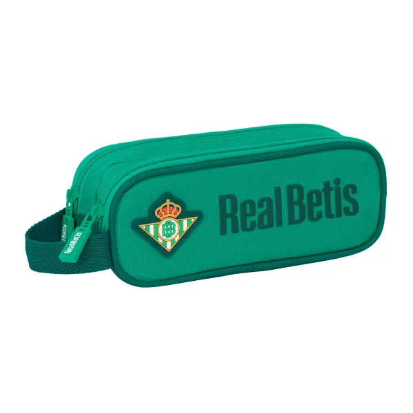 Dvigubas penalas Real Betis Balompié Žalia 21 x 8 x 6 cm