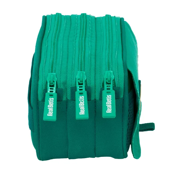 Тройной пенал Real Betis Balompié Зеленый 21,5 x 10 x 8 cm