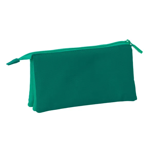 Тройной пенал Real Betis Balompié Зеленый 22 x 12 x 3 cm