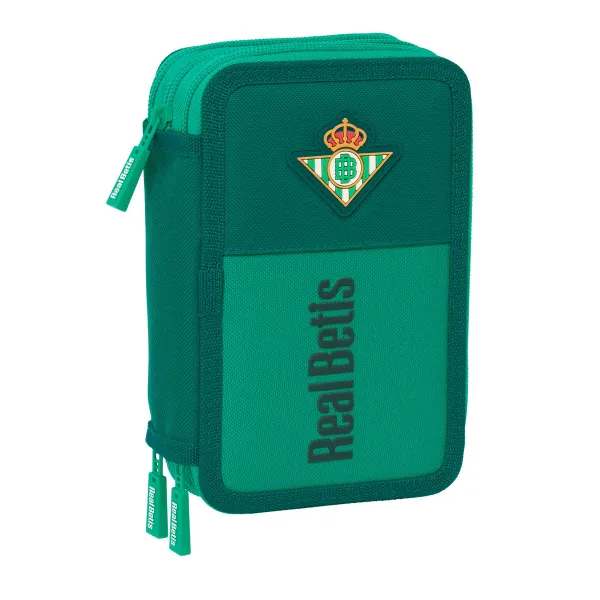 Тройной пенал Real Betis Balompié Аквамарин 12,5 x 19,5 x 5,5 cm 37 Предметы
