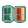 Triple Pencil Case Real Betis Balompié Aquamarine 12,5 x 19,5 x 5,5 cm 37 Pieces