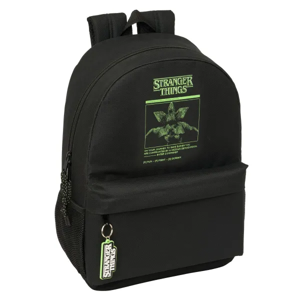 School Bag Stranger Things Black 30 x 46 x 14 cm