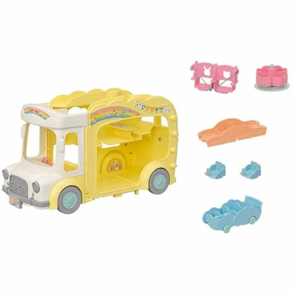Аксессуары для кукольного домика Sylvanian Families 5744 Rainbow Fun Nursery Bus