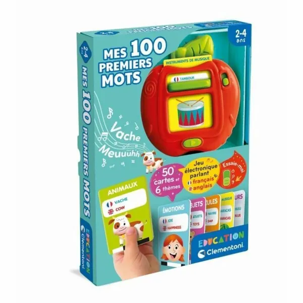 Edukacinis žaidimas Clementoni My first 100 words Bilingual