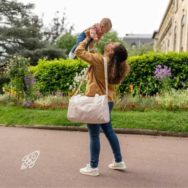 Diaper Changing Bag Badabulle Pocketstyle Beige Rose