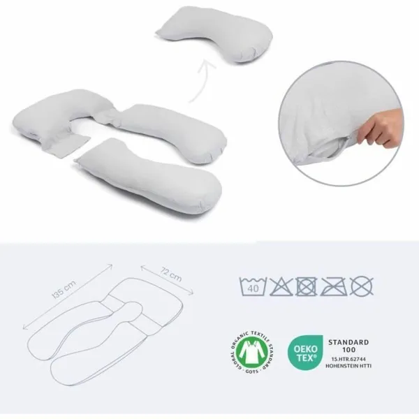 Breastfeeding Cushion Doomoo Pelēks XXL (2 gb.)