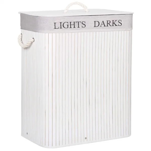Bamboo laundry basket Springos HA0069 100l