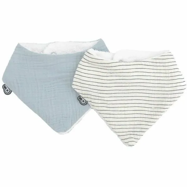 Bib Domiva Blue Cotton 2 Pieces (2 Units)