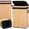Bamboo laundry basket Springos HA0157 72l