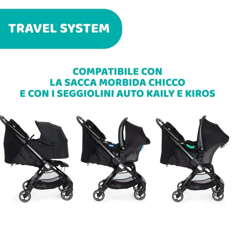 Lastenrattaat Chicco Musta