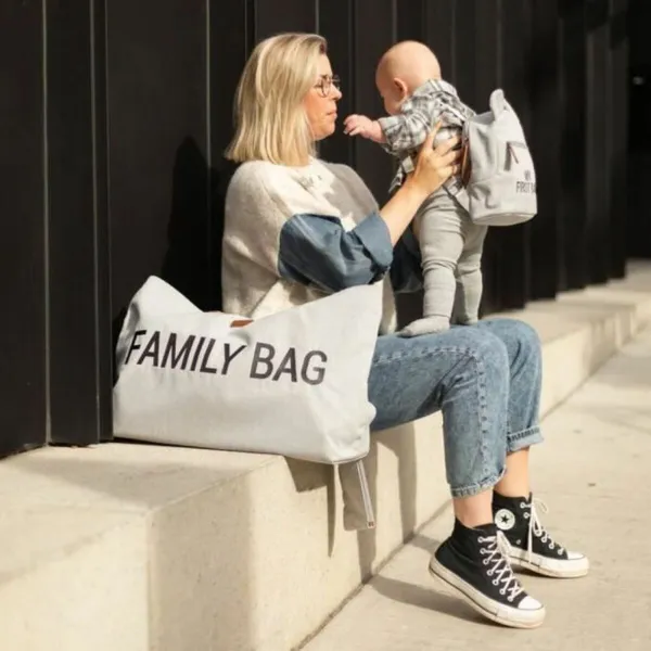 Vaipanvaihtolaukkku Childhome Family Bag Harmaa