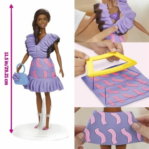 Modelēšanas Māla Spēle Play-Doh Barbie Fashionista Ruffles Daudzkrāsains 730 g