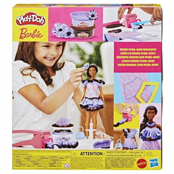 Пластилиновая игра Play-Doh Barbie Fashionista Ruffles Разноцветный 730 g