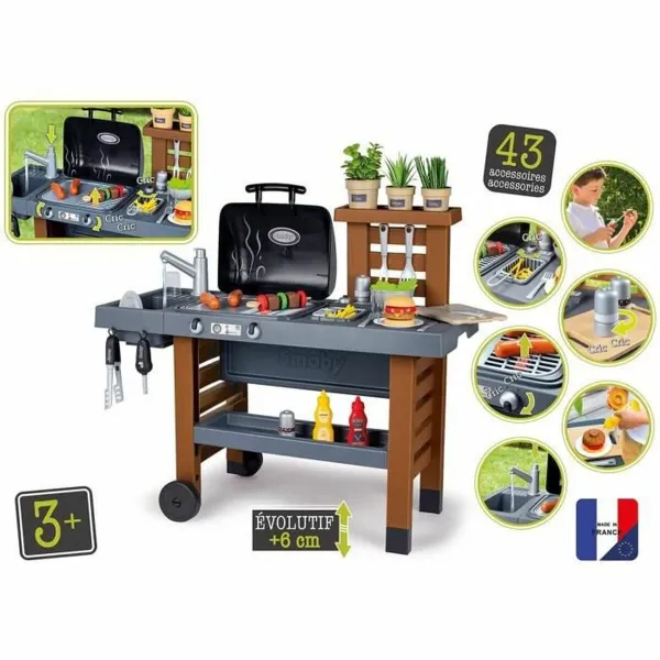 Игрушечная кухня Smoby Garden Kitchen Мангал 43 Предметы