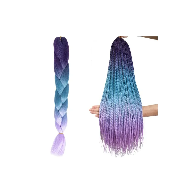 Sintetinės plaukų pynės ombre blue/fio W10342