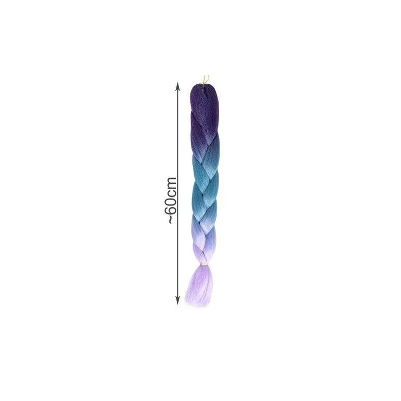 Sintetinės plaukų pynės ombre blue/fio W10342