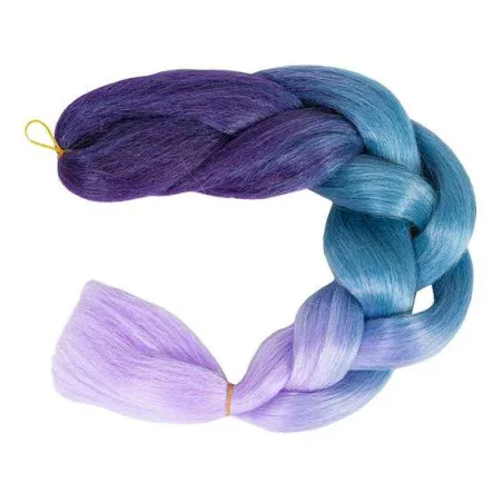 Sintētiskās matu bizes ombre zilā/violetā krāsā W10342